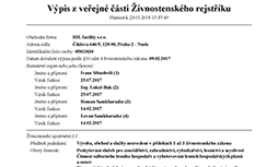  Výpis ze živnostenského rejstříku
